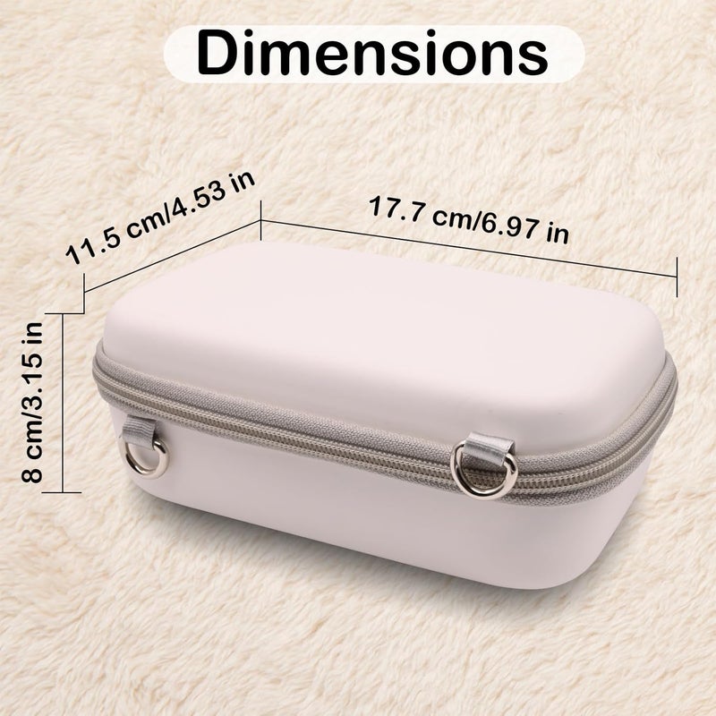 PLEAVEE Instant Print Film Camera Case for Kid Cameras & Digital Video Camera, Hard Storage Holder Organizer Bag Compatible with ESOXOFFORE/Dylanto/Anchioo/MINIBEAR and More (White) - Image 2